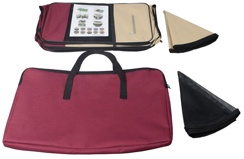 EliteField 2-Door Soft Pet Playpen (2 Year Warranty), Exercise Pen, Multiple Sizes and Colors Available for Dogs, Cats and Other Pets (42" x 42" x 24"H, Maroon+Beige) - Image 3